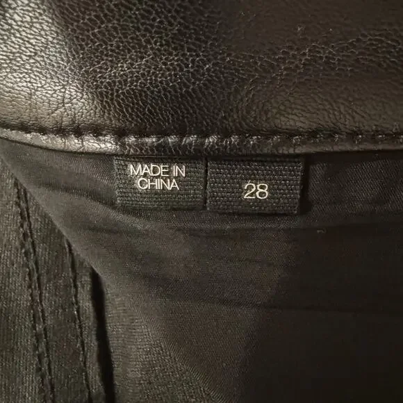 Veronica Beard Beverly Vegan Leather Skinny-Flare Black Pant Size 28 - Picture 7 of 13